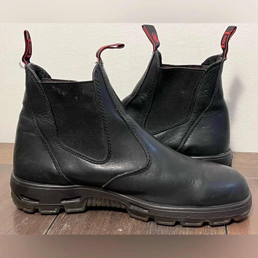 Redback Black Leather Chelsea Boots Mens US size 9.5 - Picture 4 of 12